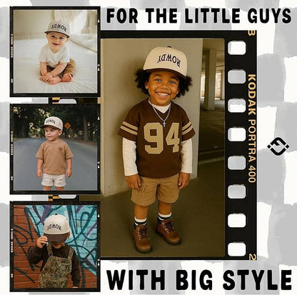 Kids/Baby 2-Tone Cap: Rowdy Upside Down - Brown/Beige: Infant (0-12 Months)