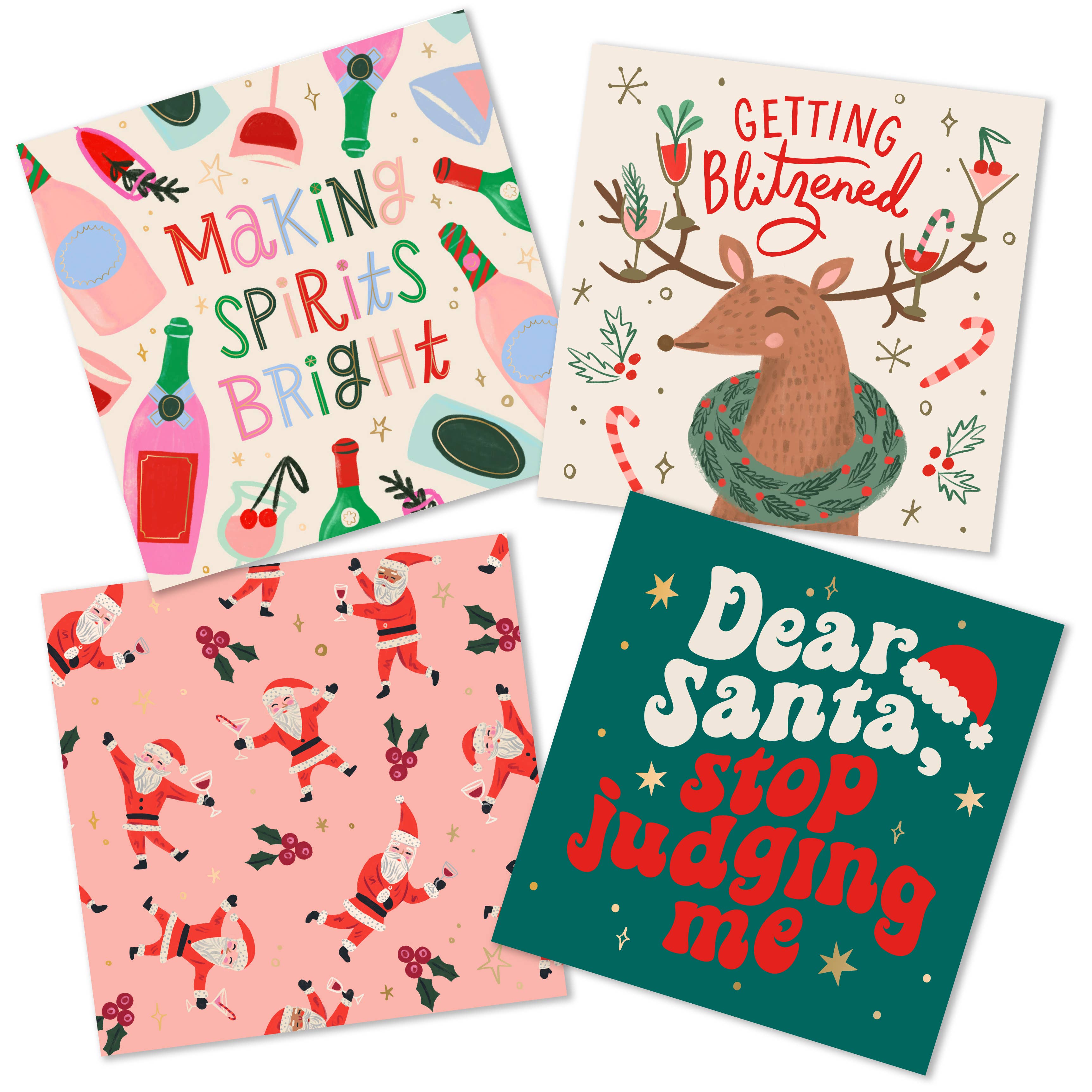 Christmas Cocktail Napkins | Happy Santa - 20ct: Default Title - Persnickety Shop