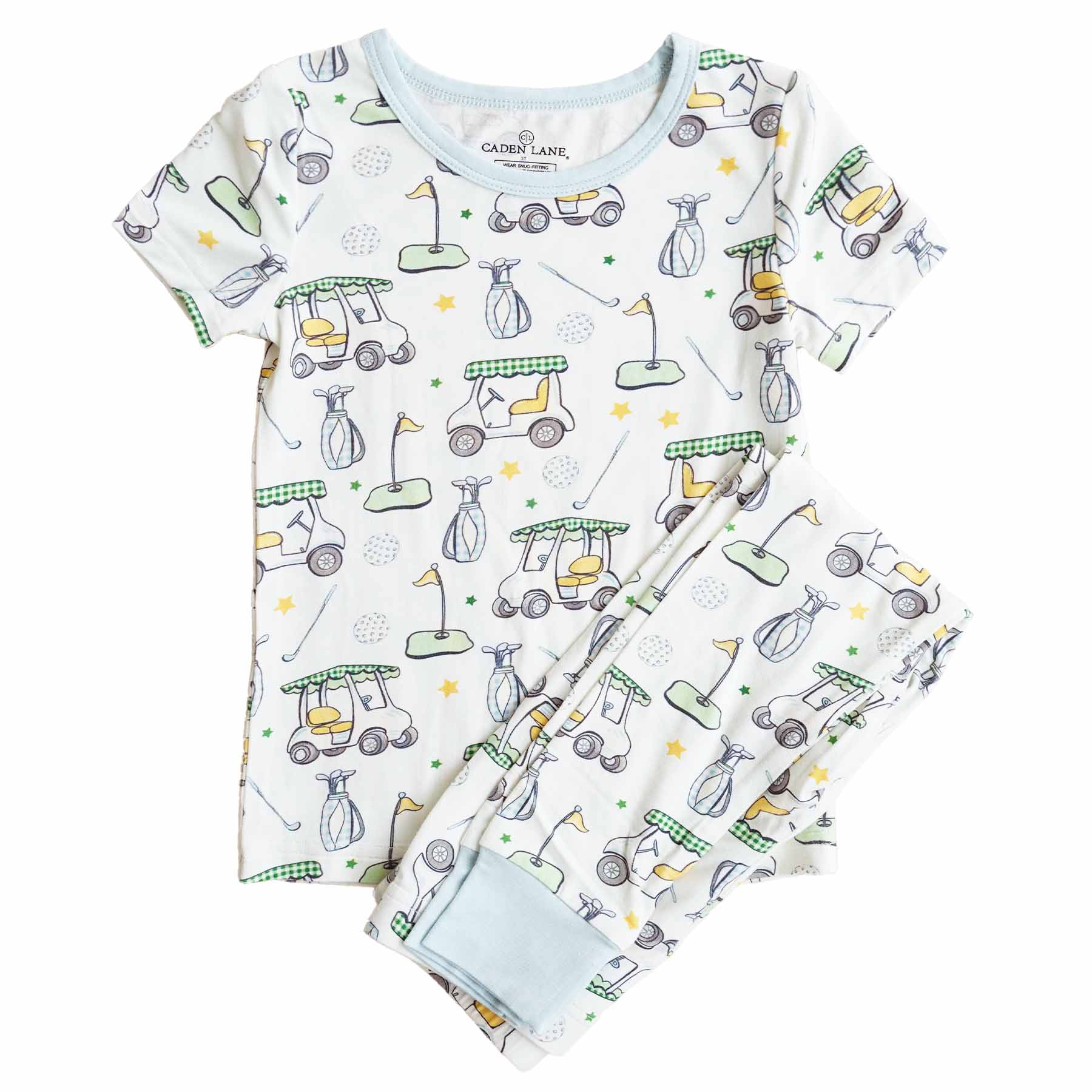 Country Club Cuties Two Piece Pajama Set | Blue: 12-18 months - Persnickety Shop