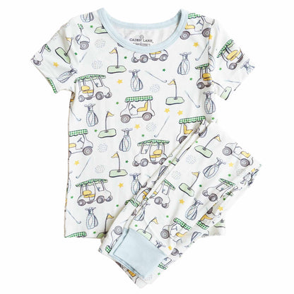 Country Club Cuties Two Piece Pajama Set | Blue: 12-18 months - Persnickety Shop