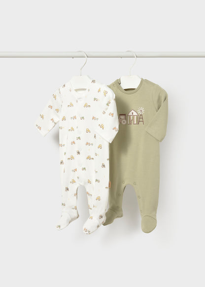 Mayoral Baby Boy Bayleaf Tractor Footie