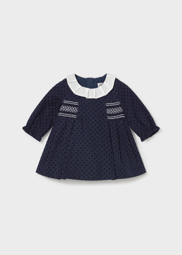 Mayoral Baby Girl Navy Smocked Dress