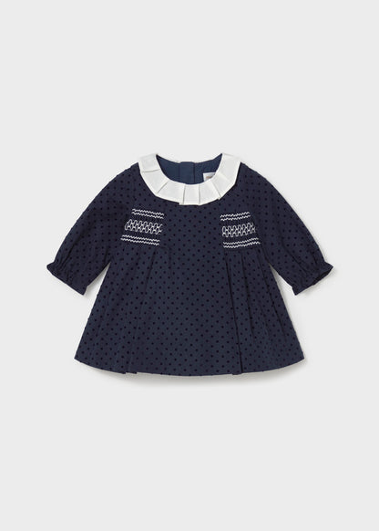 Mayoral Baby Girl Navy Smocked Dress