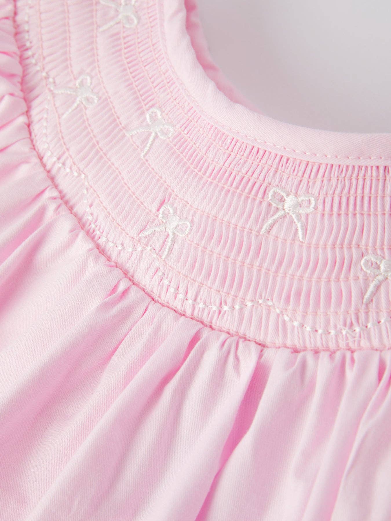 Smocked Pink Bow Dress - Persnickety Shop