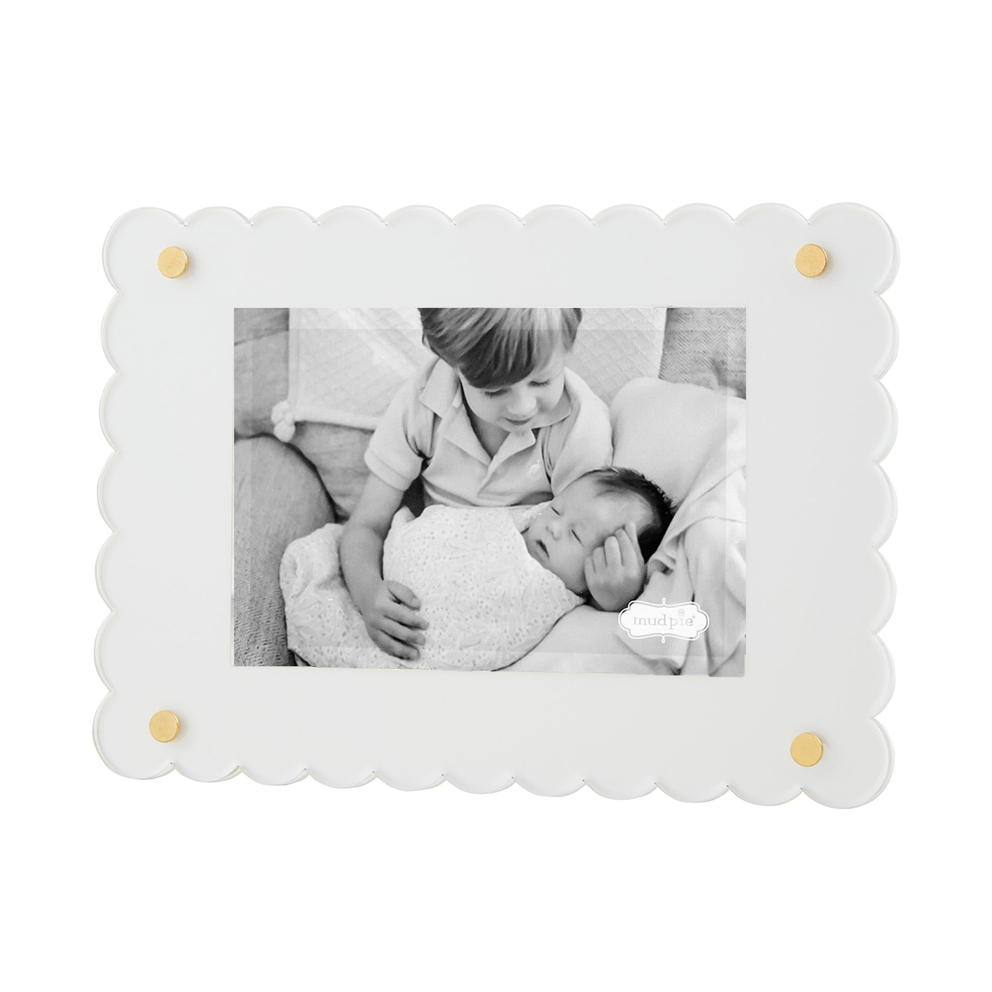 White Scallop Acrylic Frame - Persnickety Shop