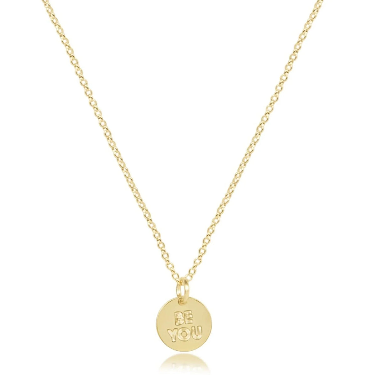 Enewton egirl 14" necklace gold - be you. small gold disc
