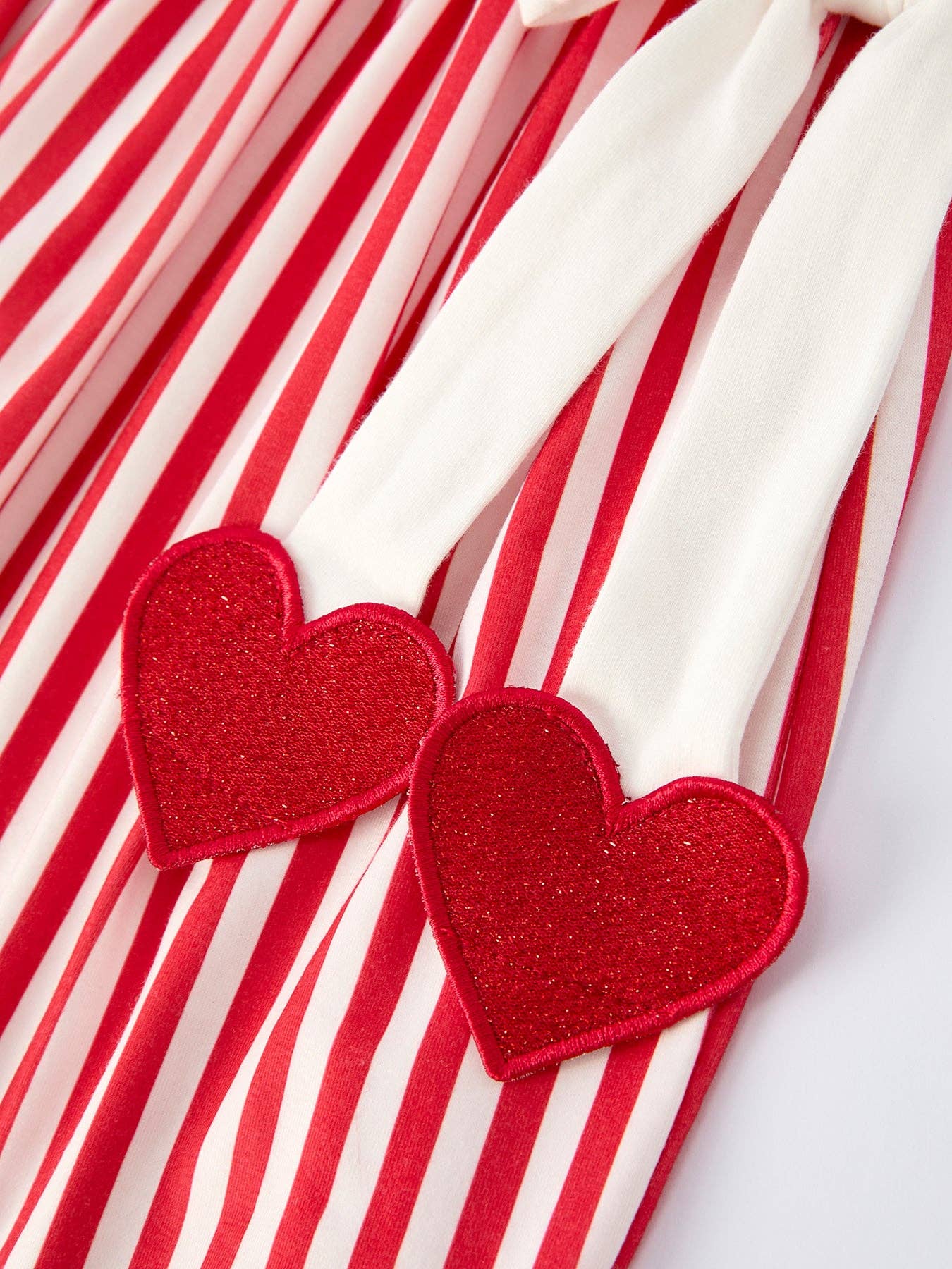 Valentine's Red Stripe Heart Dress for Toddler Girls: 3 - Persnickety Shop