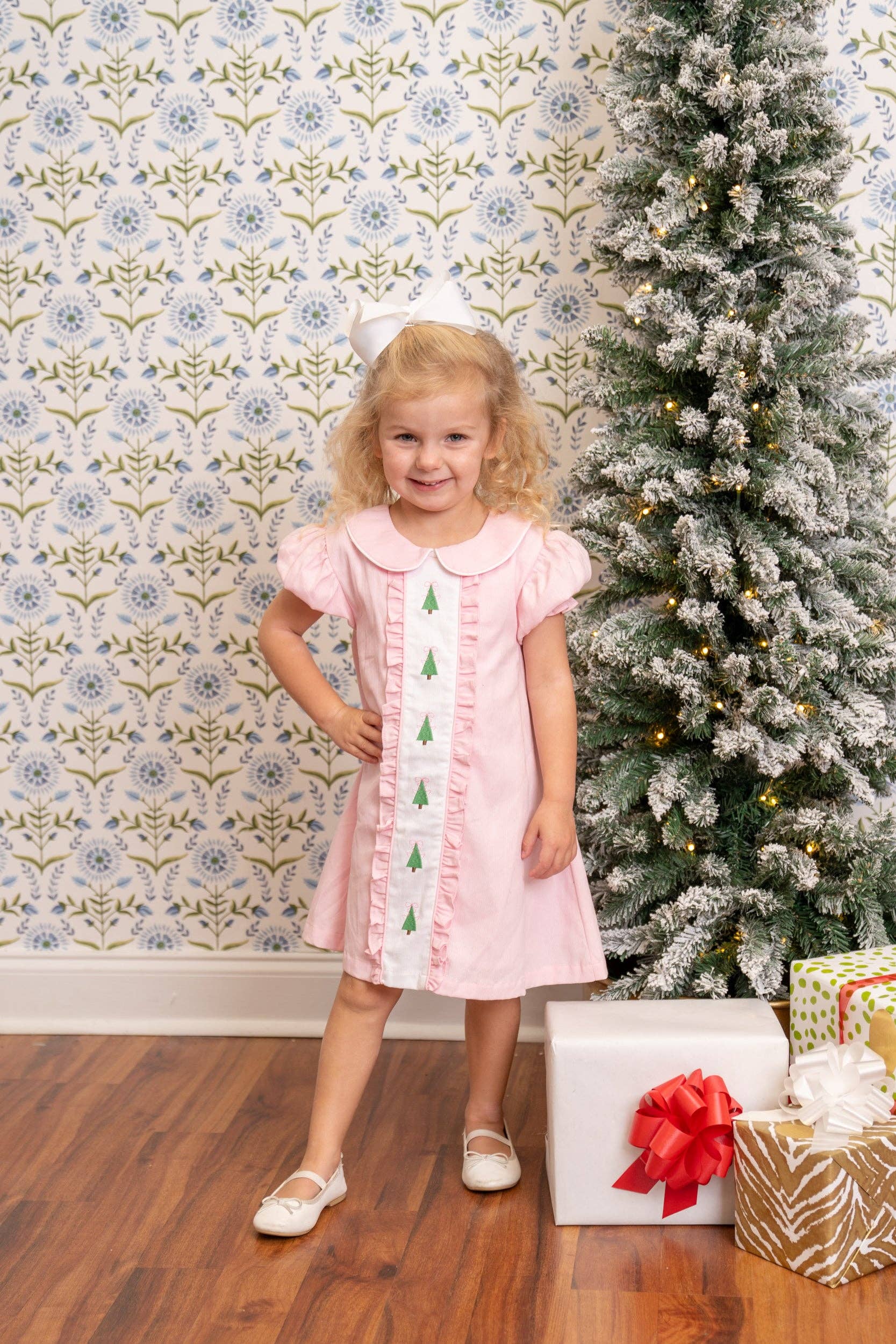 Christina Pink Christmas Tree Dress: 3 - Persnickety Shop