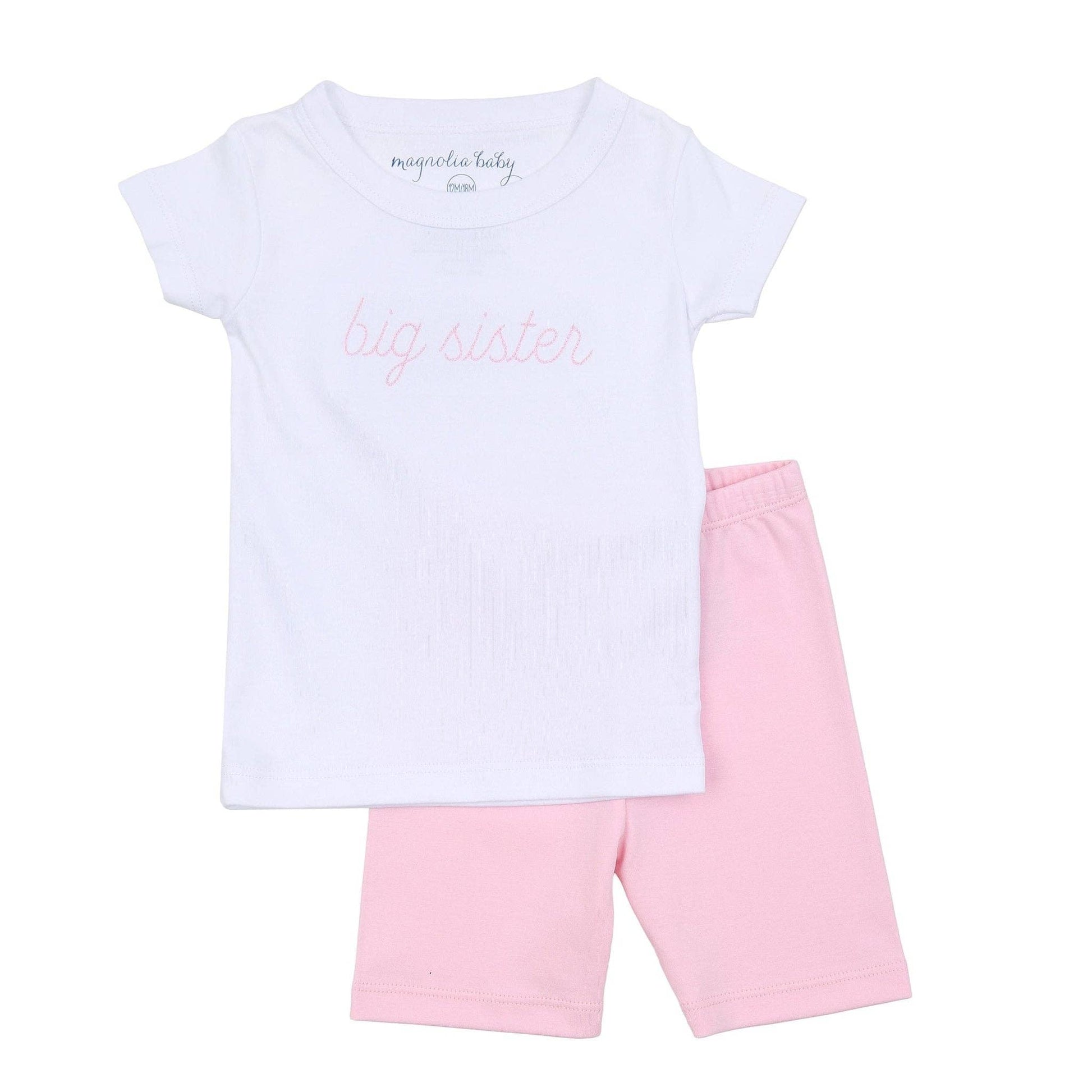 Big Sister Embroidered Short Pajamas: 5 - Persnickety Shop