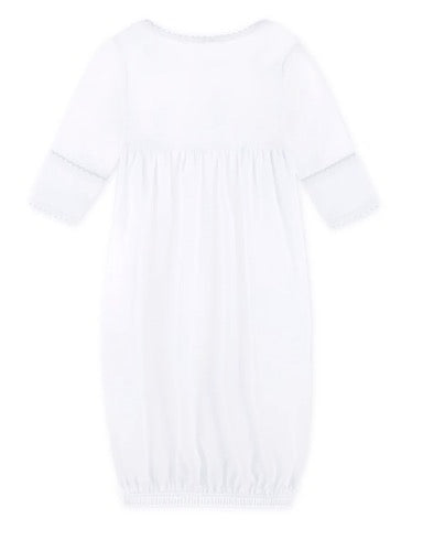 Magnolia Baby Noah's Ark Hand-Embroidered Gathered Gown - Light Blue - Persnickety Shop