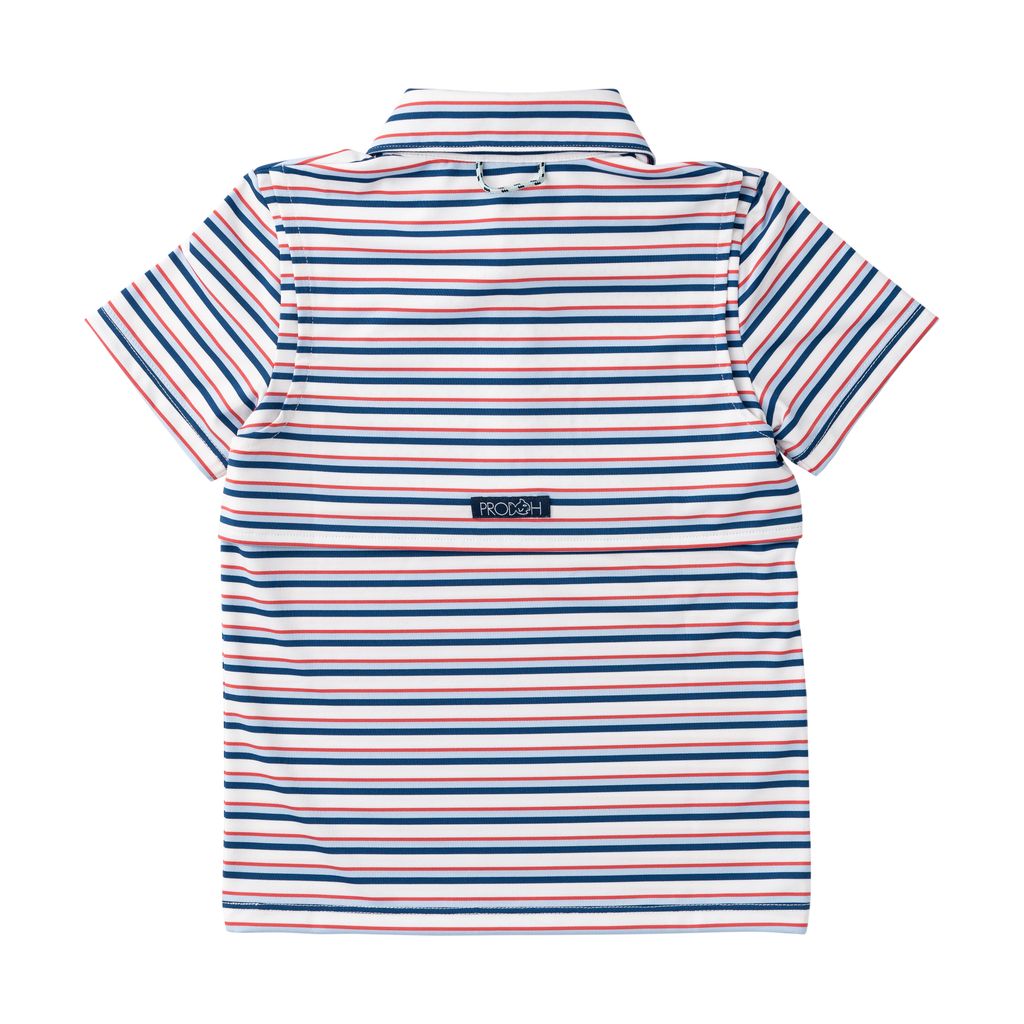 PRE ORDER PRODOH Boys' Short Sleeve Pro Performance Polo Independence Day Stripe - Persnickety Shop