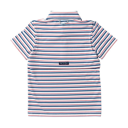PRE ORDER PRODOH Boys' Short Sleeve Pro Performance Polo Independence Day Stripe - Persnickety Shop