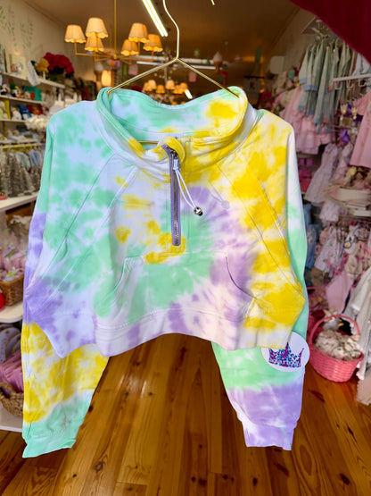 Mardi Gras Tie Dye Crop - Persnickety Shop