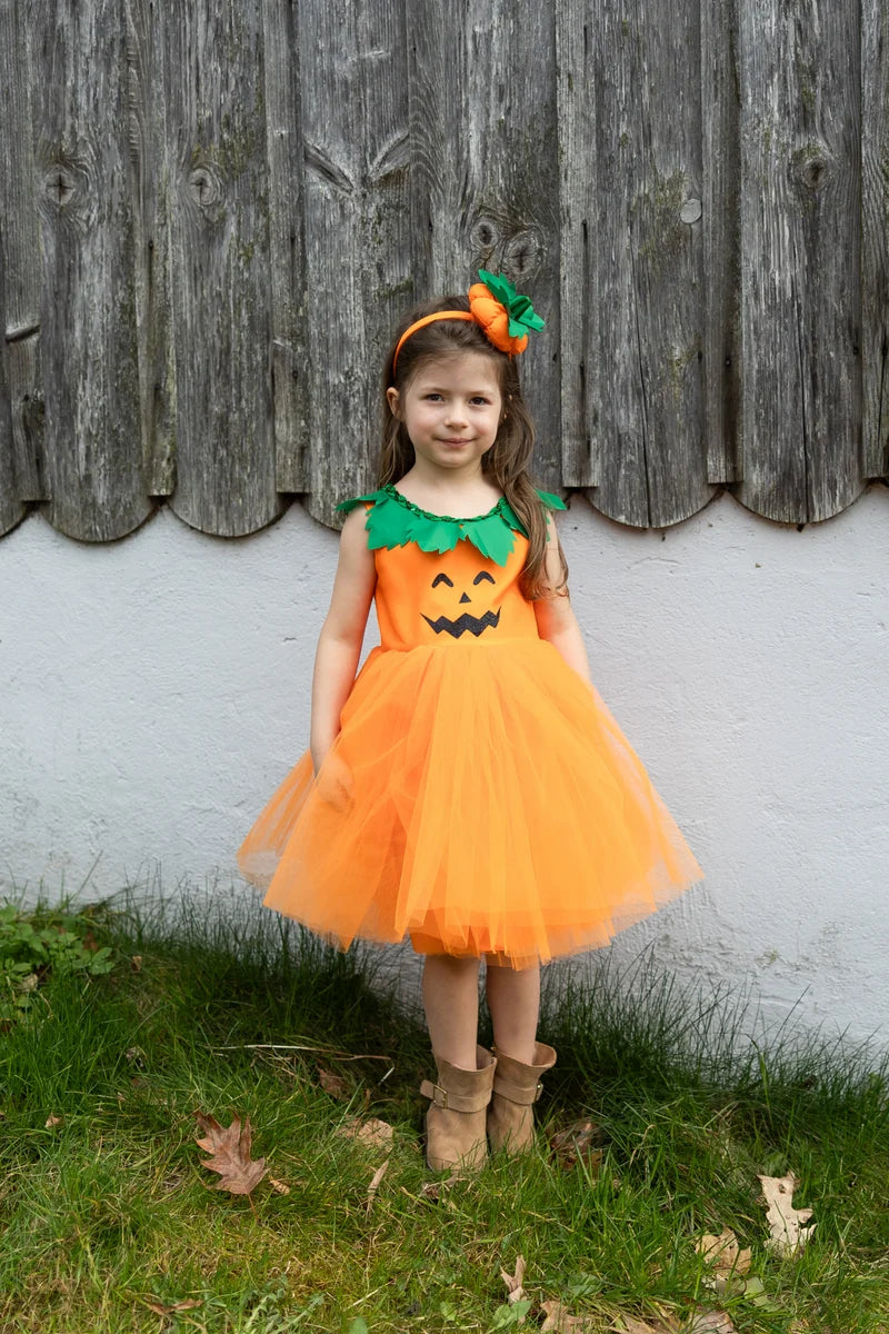 Great Pretenders Pumpkin Patch Princess Dress with Headband