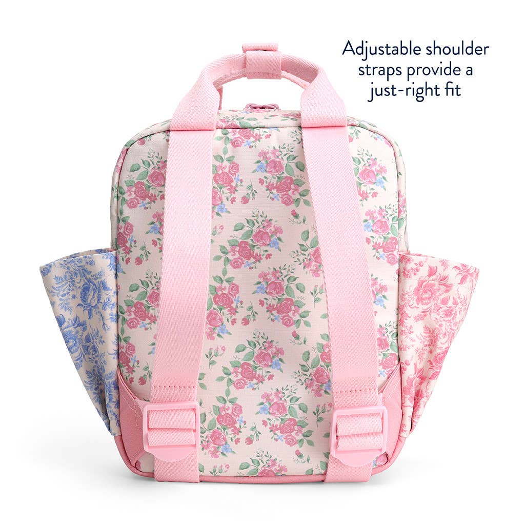 Itzy Bitzy Backpack: Ribbons + Roses