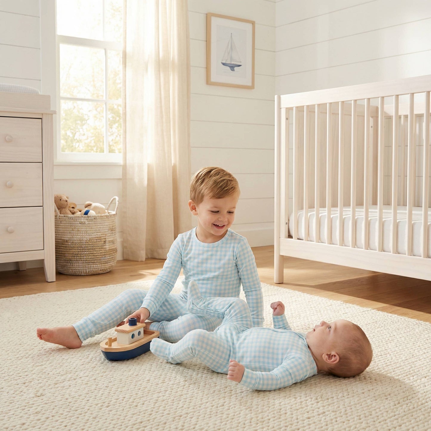 Coastal Check Bamboo Sleeper