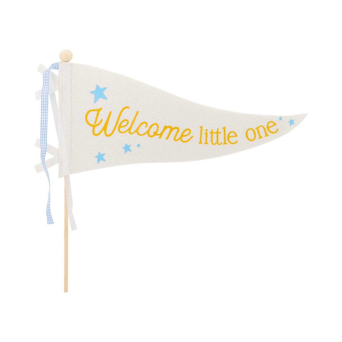 BAB1116 - Welcome Little One Blue Pennant - Persnickety Shop