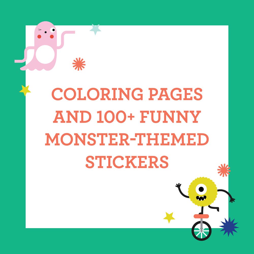 Coloring Book with Stickers: Monsters - Persnickety Shop