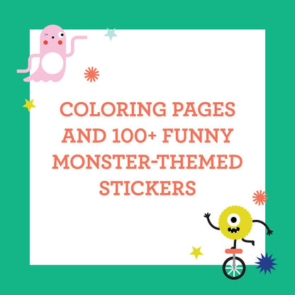 Coloring Book with Stickers: Monsters - Persnickety Shop