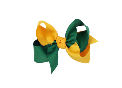 COLLEGIATE CRISSCROSS BOWS: WHITE/ CRANBERRY / 6.5" JUMBO