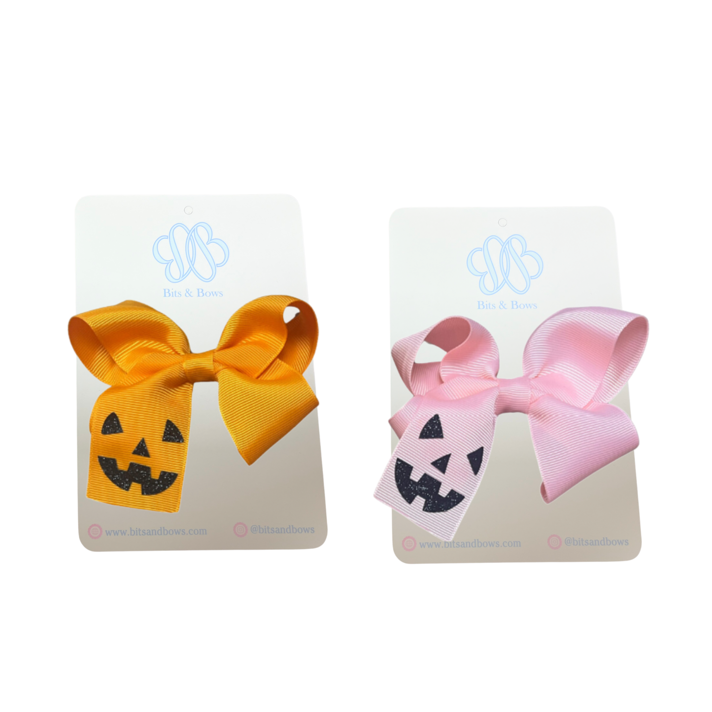 Jack-O-Lantern Pumpkin Hair Bow: Orange - Persnickety Shop