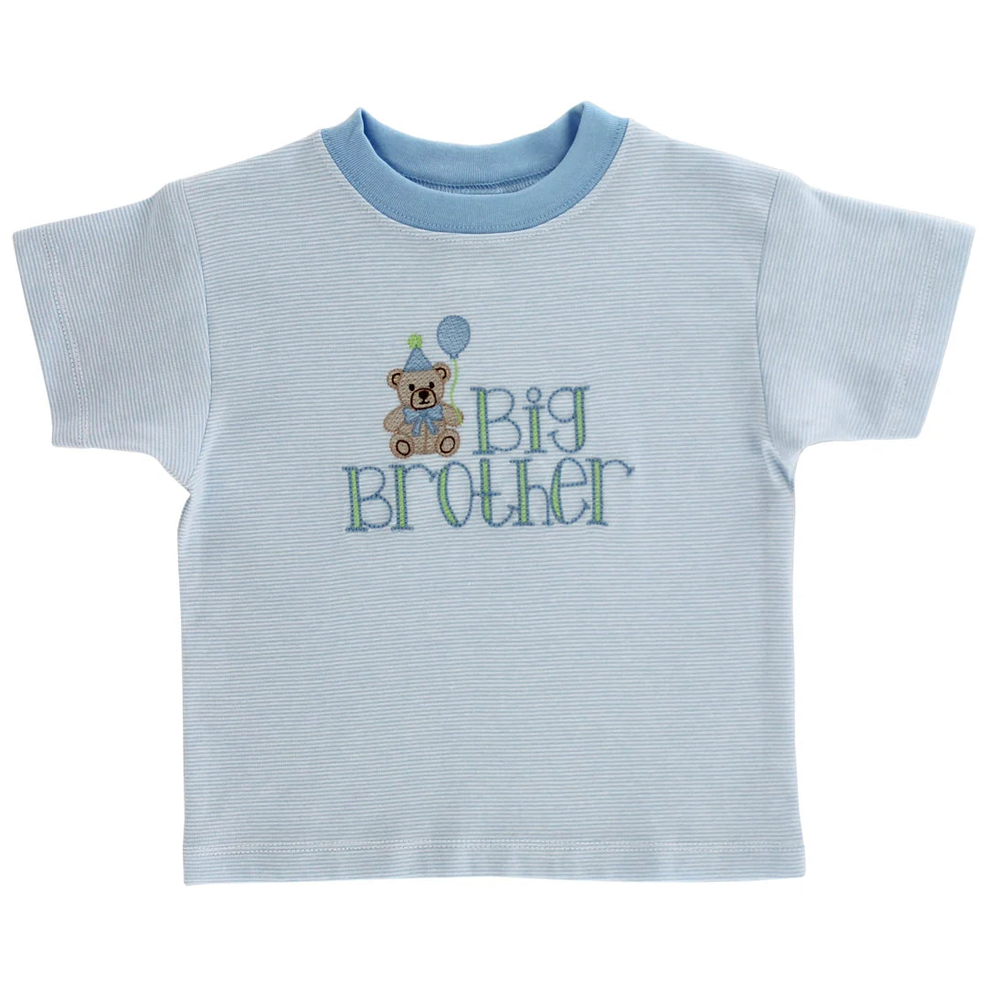Bailey Boys Blue & White Stripe - Big Brother T-Shirt - Persnickety Shop
