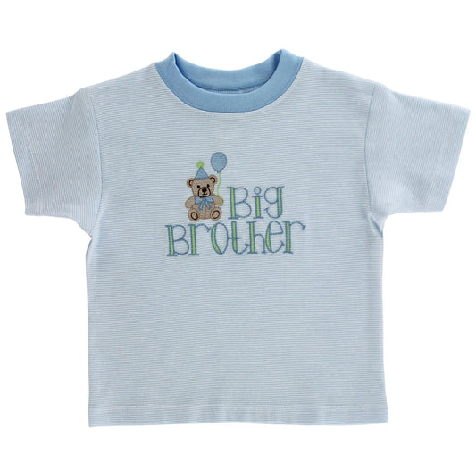 Bailey Boys Blue & White Stripe - Big Brother T-Shirt - Persnickety Shop