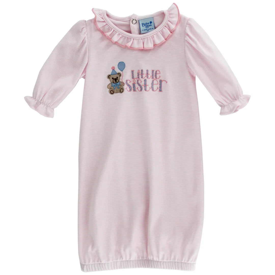 Bailey Boys Pink & White Stripe - Little Sister Sac - Persnickety Shop