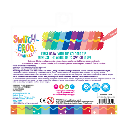 Ooly Switch-Eroo Sparkle Glittery Color Changing Markers - Set of 12 - Persnickety Shop