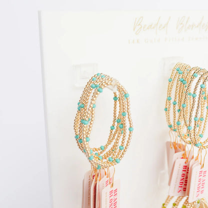Beaded Blondes Turquoise Poppi Bracelet 6.75 inch