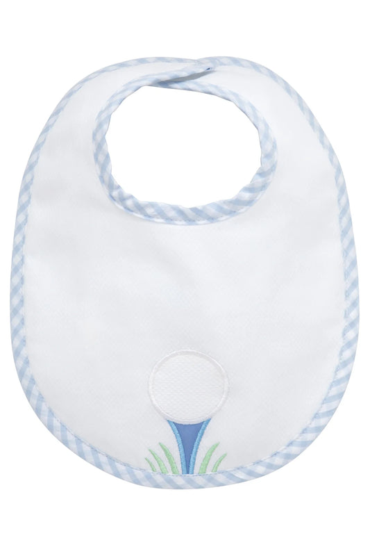 3 Marthas Golf Applique Basic Bib Blue