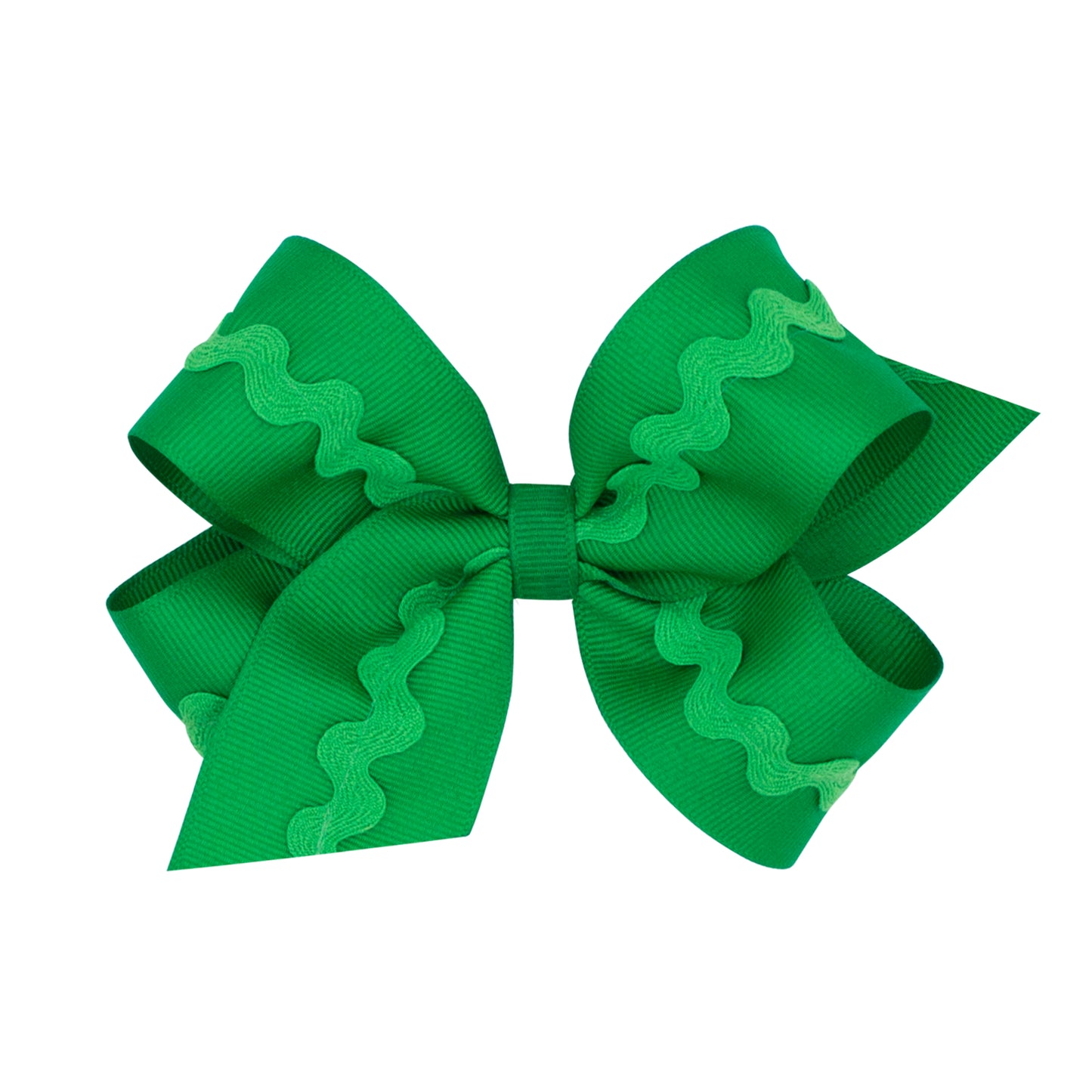 Grosgrain Hair Bow with Ric-Rac Trim Wee Ones - Persnickety Shop