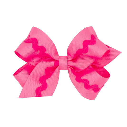 Grosgrain Hair Bow with Ric-Rac Trim Wee Ones - Persnickety Shop