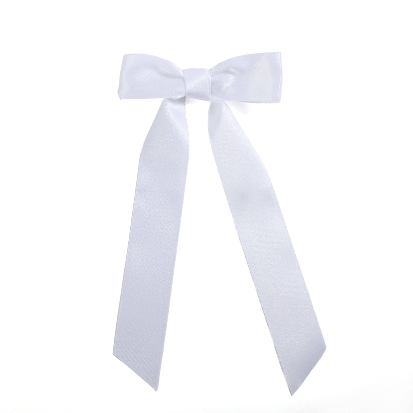 White Long Tail Hair Bow Clip - Persnickety Shop
