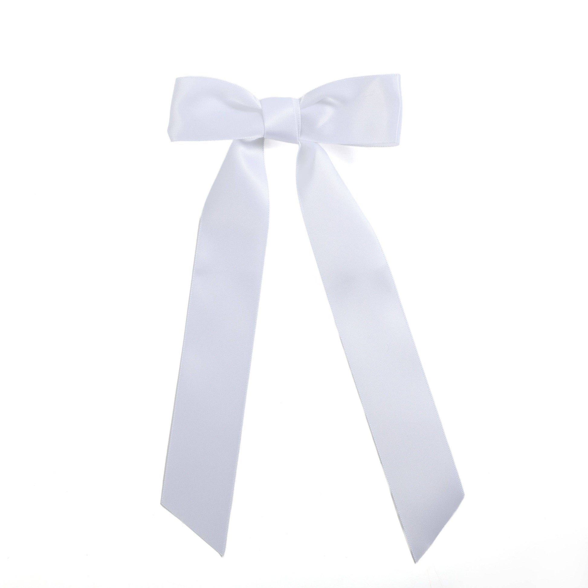 White Long Tail Hair Bow Clip - Persnickety Shop