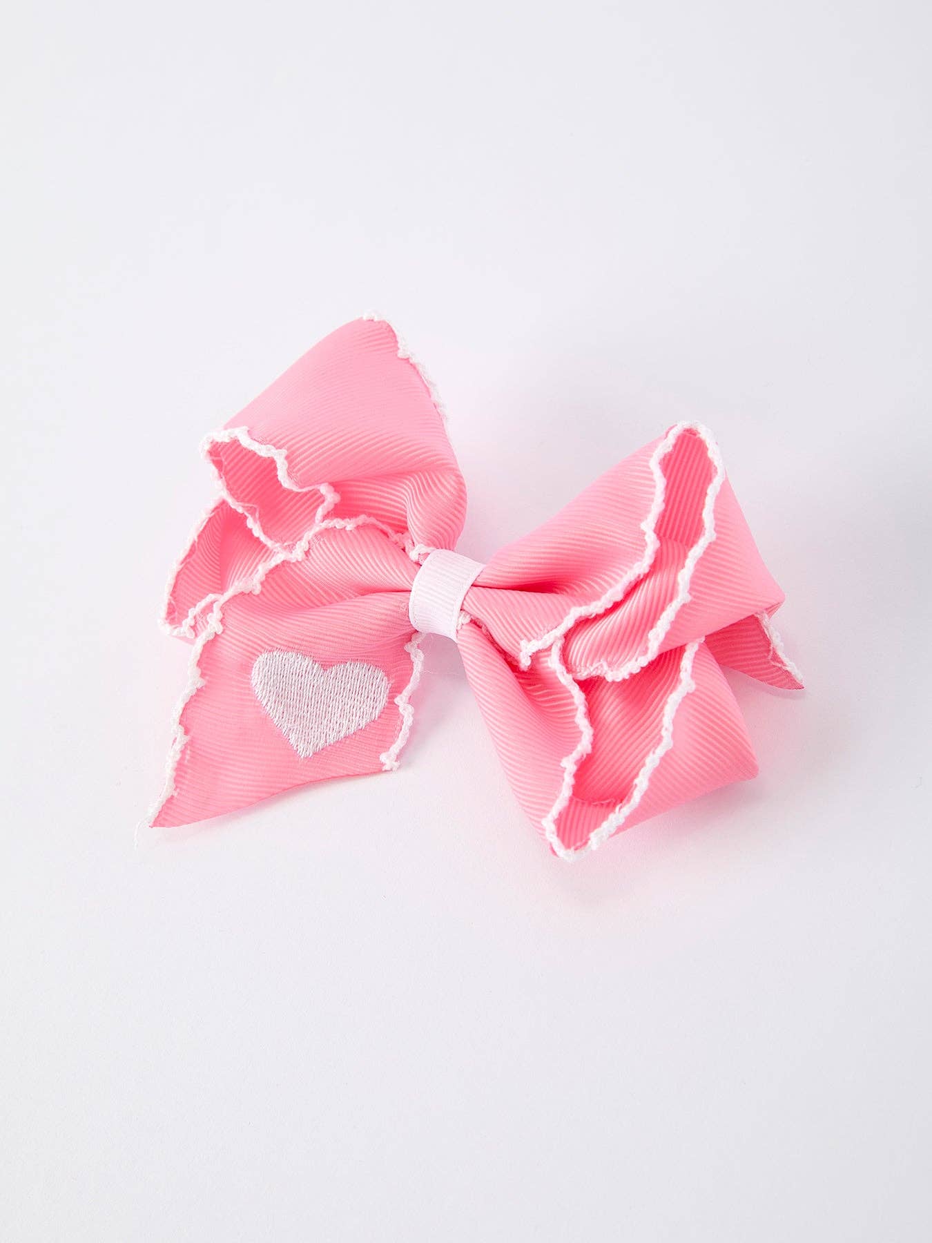 Heart Pink Bow Hair Clip - Persnickety Shop