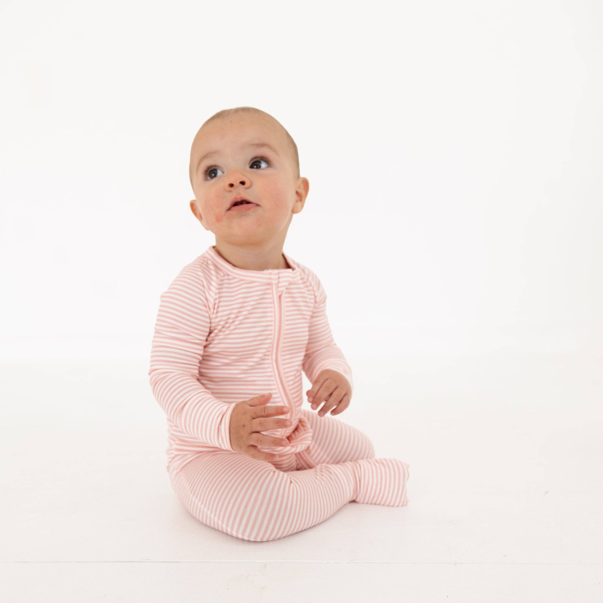 Peony Stripe Bamboo Sleeper: 6-12M - Persnickety Shop