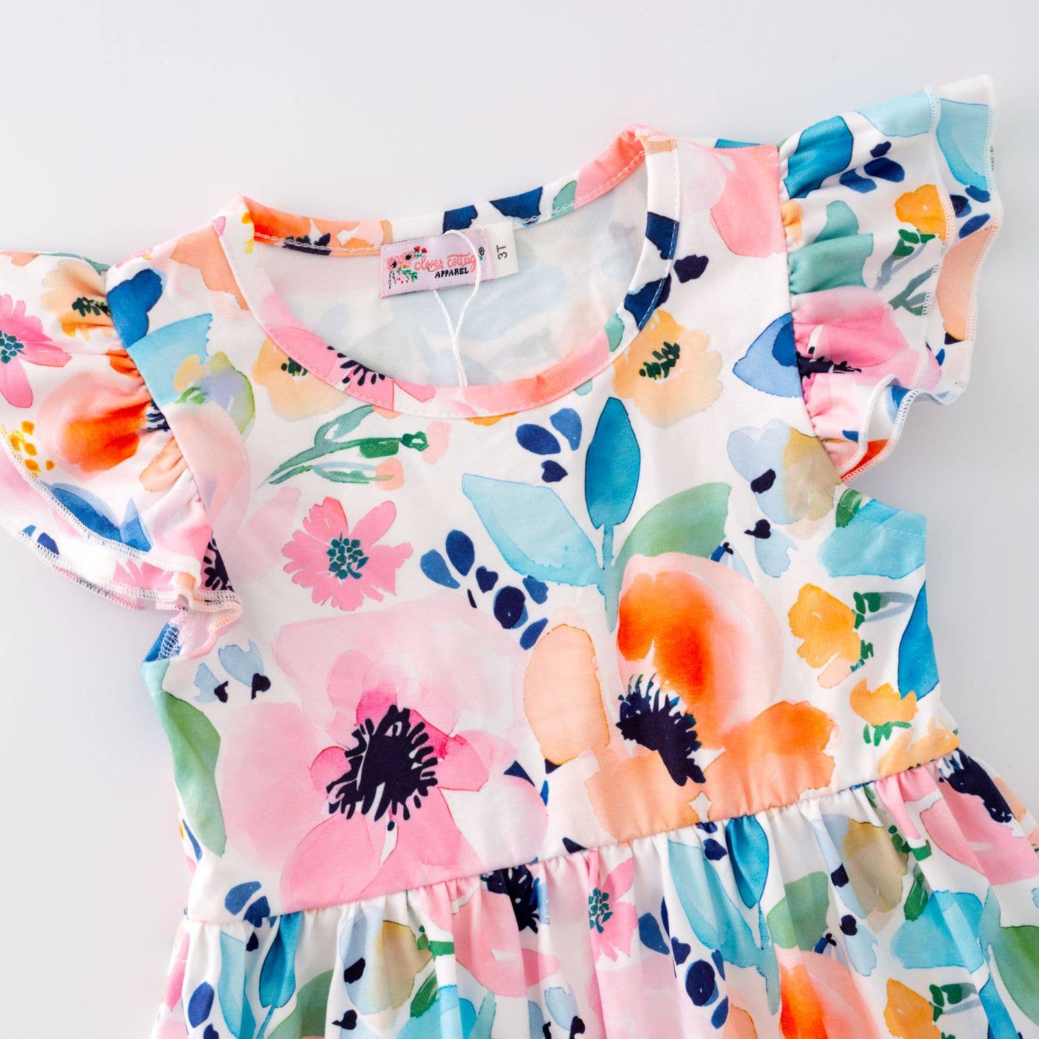 Watercolor Whisper Maxi Girls Dress: 7/8 YRS