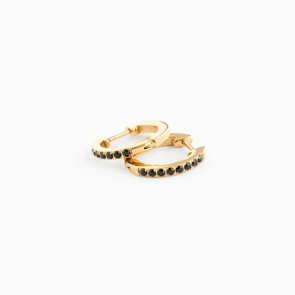 Gem Hoop Earrings - Hypoallergenic, Flat Back, Girl Gift: Silver