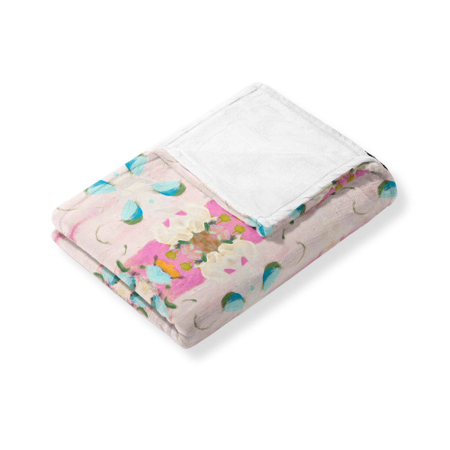 Laura Park Monet's Garden Pink Fleece Blanket: One Size