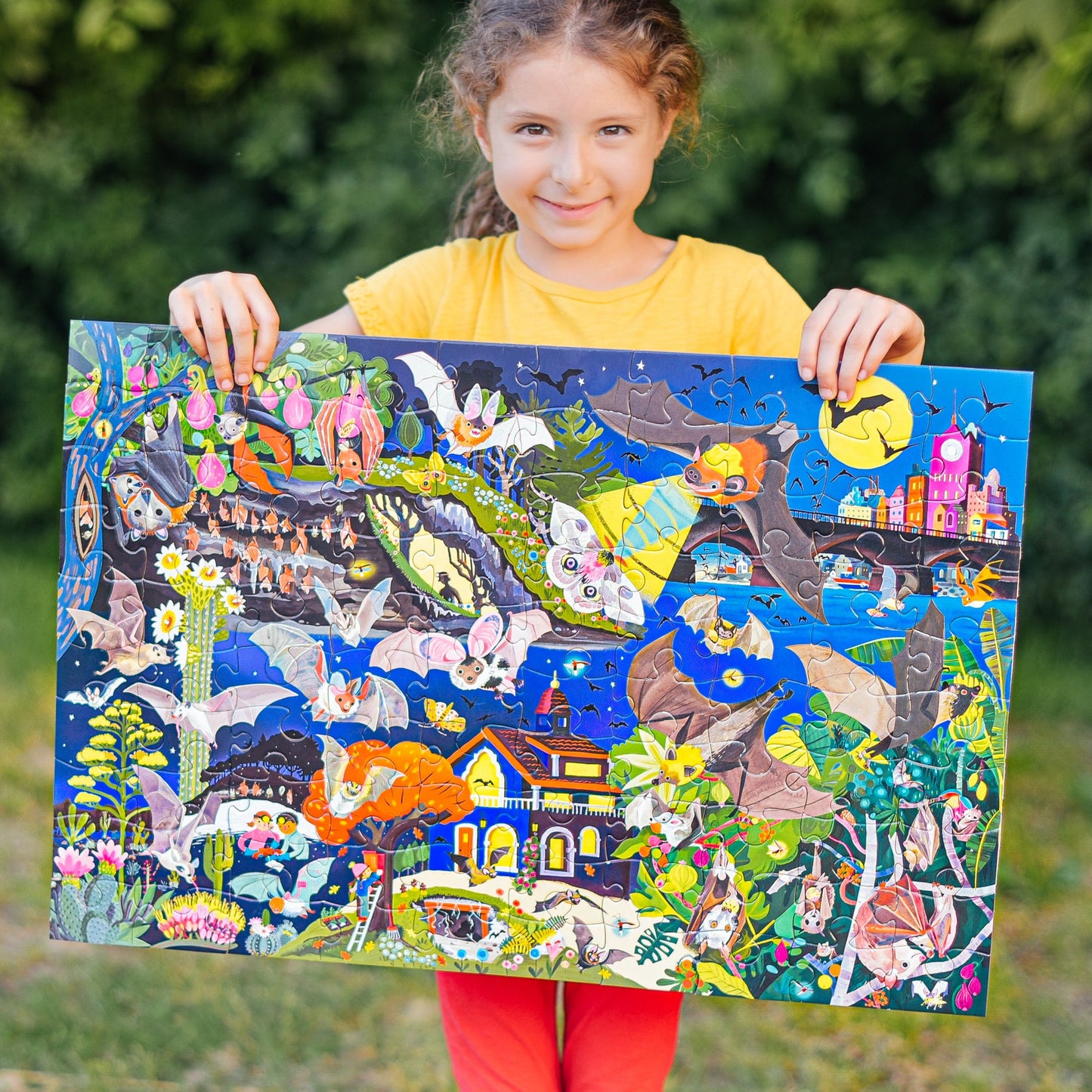 Eeboo Love of Bats 100 Piece Puzzle - Persnickety Shop