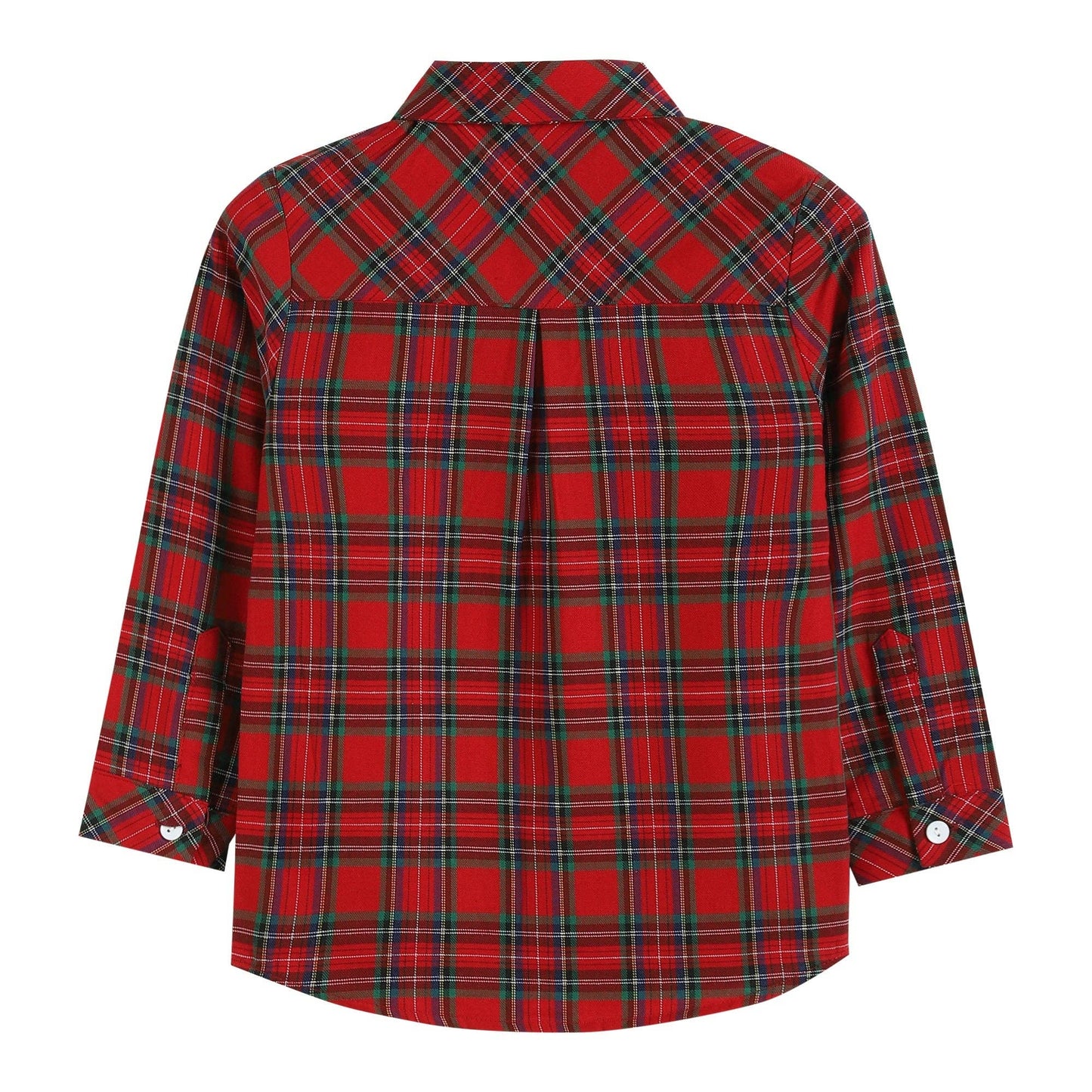 Red and Green Tartan Boy Dress Shirt: Red - Persnickety Shop