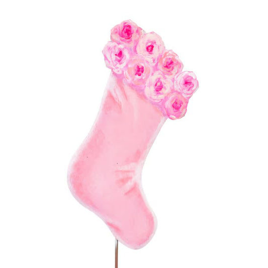 The Round Top – Pink Fanciful Rose Stocking - Persnickety Shop