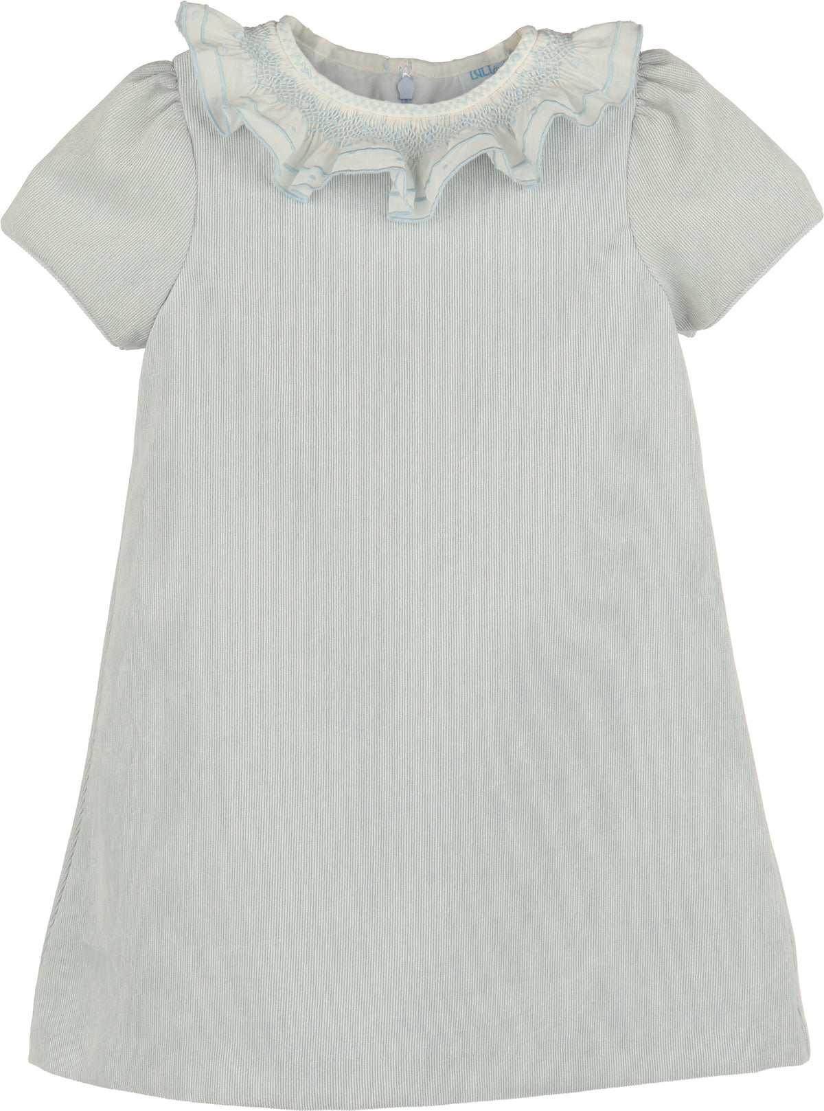 Luli & Me Sweet Corduroy A-Line Dress, Blue