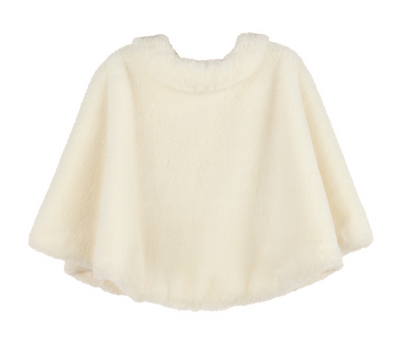 Luli & Me Cozy Fuzzy Cape, Ivory