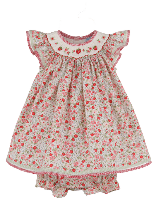 Luli & Me Cherries Bishop Print Dress - Persnickety Shop