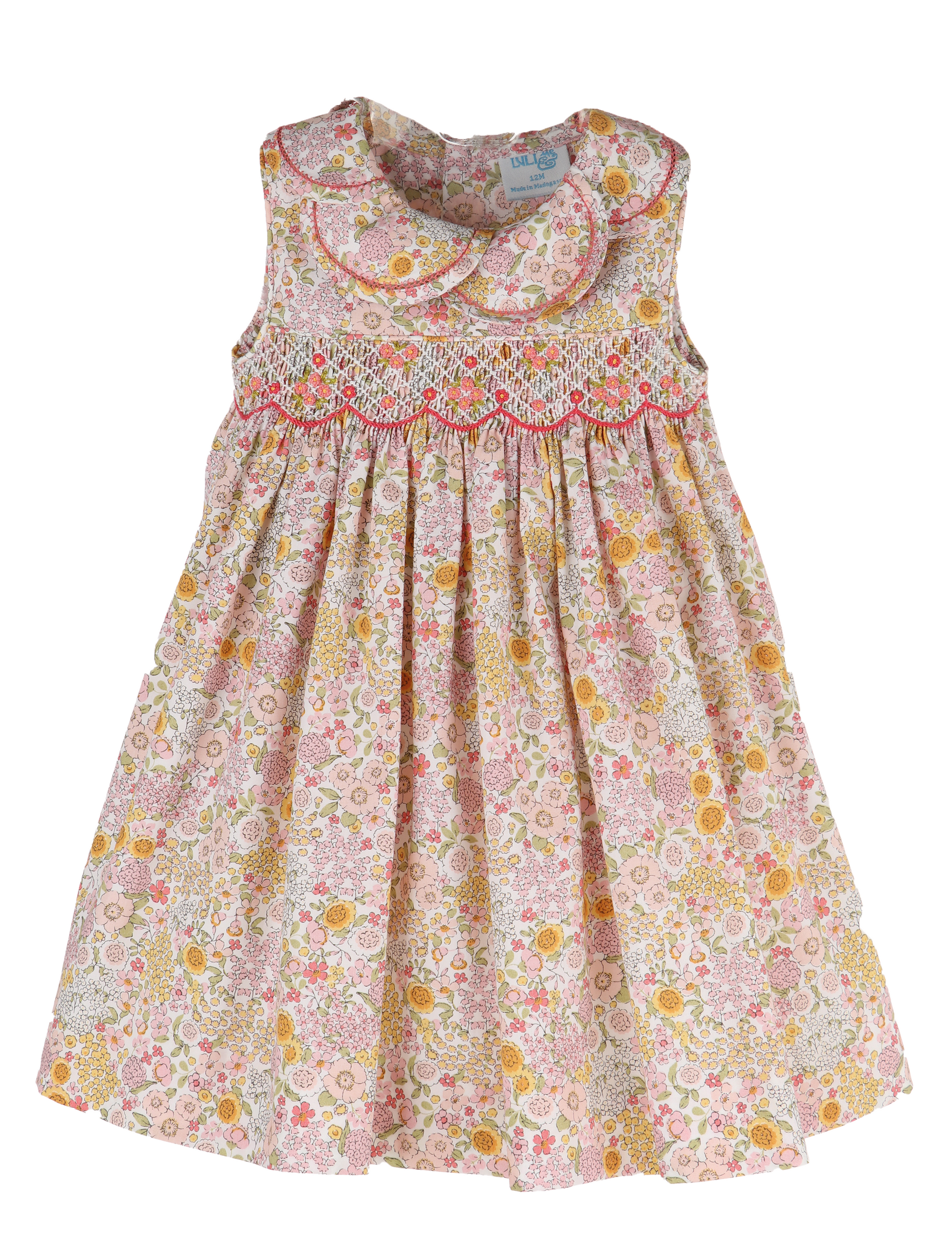 Floral Bouquet Petal Collar Dress- Pink - Persnickety Shop