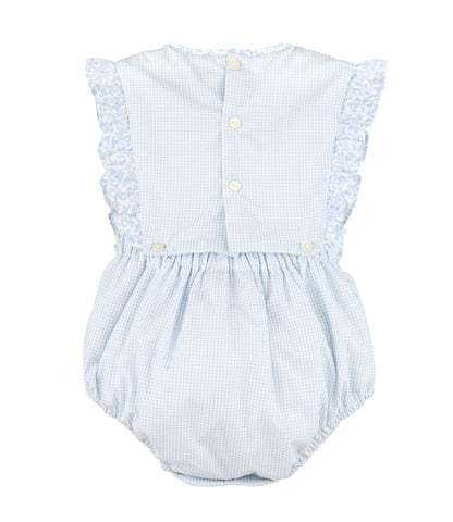 Luli & Me Blue Bow Girl Overall Bubble - Persnickety Shop