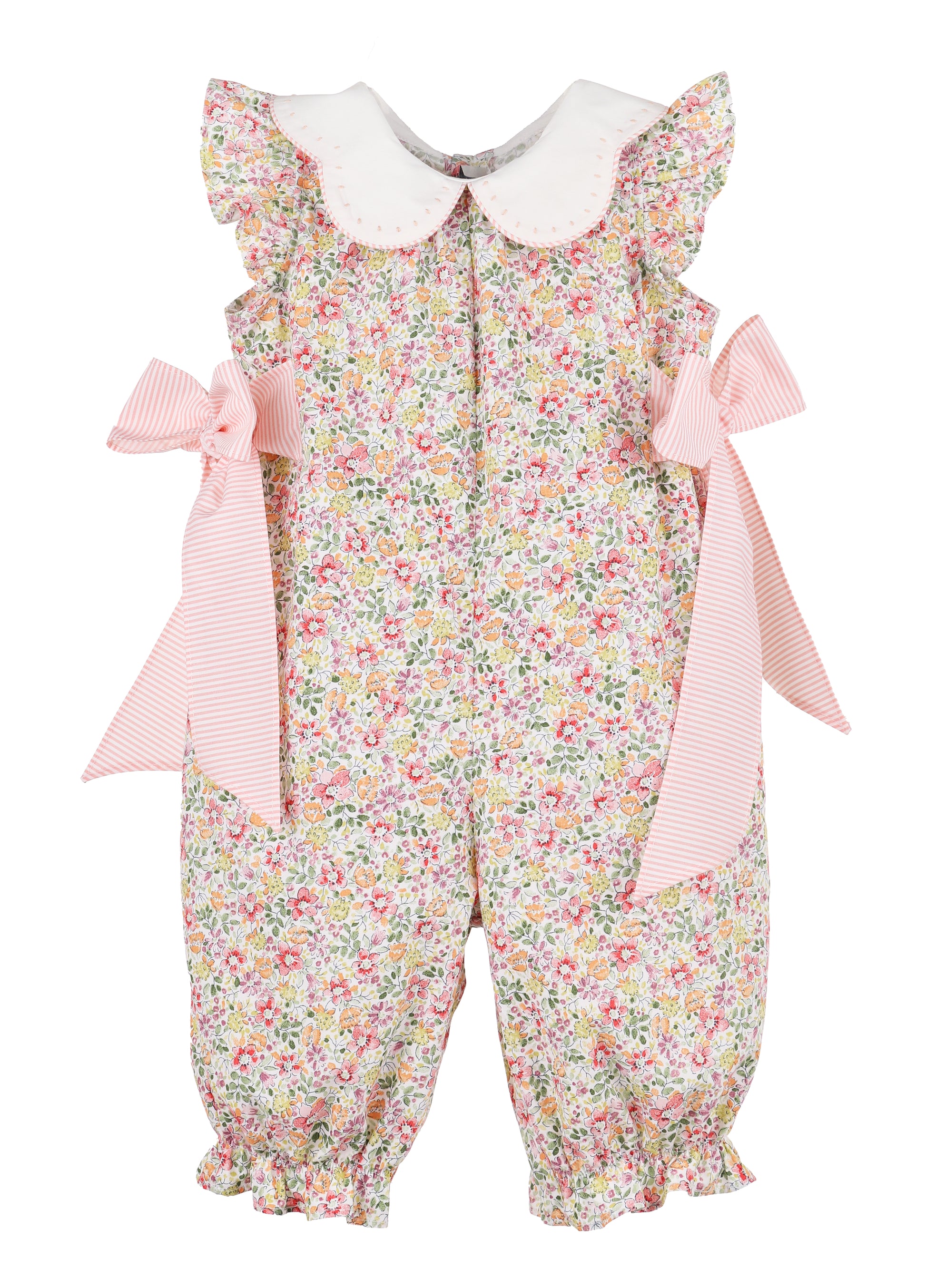 Sophie & Lucas Bloomie Bunch Playsuit, Coral - Persnickety Shop