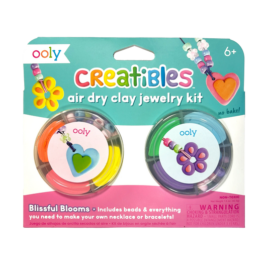 Ooly Creatibles Air Dry Clay Jewelry Kit - Blissful Blooms - Persnickety Shop